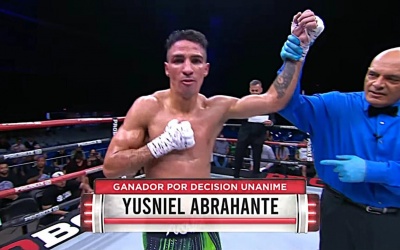 Yusniel Abrahante shocks undefeated Luis Coria in dominant performance live on ProBox TV watch full fight highlights boxrec cuban southpaw