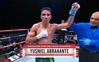 Yusniel Abrahante shocks undefeated Luis Coria in dominant performance live on ProBox TV watch full fight highlights boxrec cuban southpaw